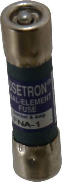 Cooper Bussmann - 250 VAC, 1 Amp, Time Delay Pin Indicator Fuse - Fuse Holder Mount, 1-1/2" OAL, 10 at 125 V kA Rating, 13/32" Diam - Apex Tool & Supply