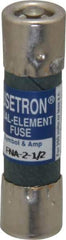 Cooper Bussmann - 250 VAC, 2.5 Amp, Time Delay Pin Indicator Fuse - Fuse Holder Mount, 1-1/2" OAL, 10 at 125 V kA Rating, 13/32" Diam - Apex Tool & Supply