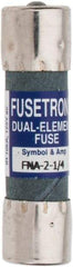 Cooper Bussmann - 250 VAC, 2.25 Amp, Time Delay Pin Indicator Fuse - Fuse Holder Mount, 1-1/2" OAL, 10 at 125 V kA Rating, 13/32" Diam - Apex Tool & Supply