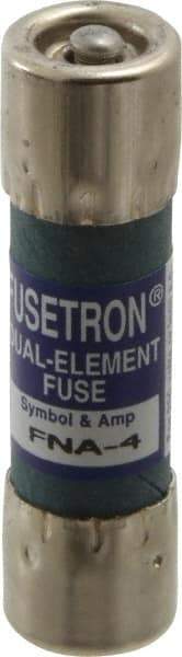 Cooper Bussmann - 250 VAC, 4 Amp, Time Delay Pin Indicator Fuse - Fuse Holder Mount, 1-1/2" OAL, 10 at 125 V kA Rating, 13/32" Diam - Apex Tool & Supply