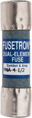 Cooper Bussmann - 250 VAC, 4.5 Amp, Time Delay Pin Indicator Fuse - Fuse Holder Mount, 1-1/2" OAL, 10 at 125 V kA Rating, 13/32" Diam - Apex Tool & Supply