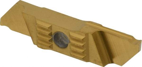 NTK - CTPW FR ZM3 Grade, 0.0984" Cutting Width, Carbide Cutoff Insert - 17° Right Hand Lead Angle, 0.002, 0.008" Cnr Rad, TiN Coated - Apex Tool & Supply