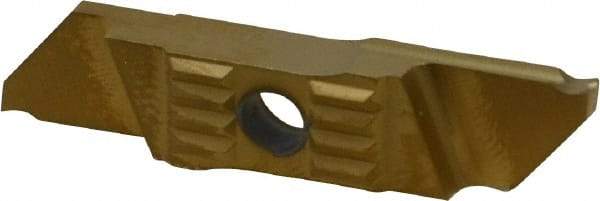 NTK - CTPW FRN ZM3 Grade, 0.098" Cutting Width, Carbide Cutoff Insert - 0° Neutral Lead Angle, 0.002" Cnr Rad, TiN Coated - Apex Tool & Supply