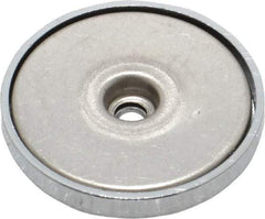 Mag-Mate - 1.24" Diam, 3/16" Cup Height, 3/16" Overall Height, 35 Lb Average Pull Force, 35 Lb Max Pull Force, Neodymium Rare Earth Cup Magnet - Through Hole Style, 1/8" Cup ID, 1/4" Magnet ID, Galvanized - Apex Tool & Supply