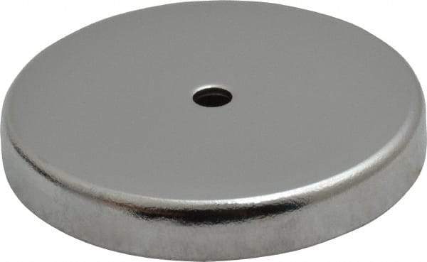 Mag-Mate - 2.03" Diam, 5/16" Cup Height, 5/16" Overall Height, 47.5 Lb Average Pull Force, 47.5 Lb Max Pull Force, Neodymium Rare Earth Cup Magnet - Through Hole Style, 3/16" Cup ID, 7/16" Magnet ID, Galvanized - Apex Tool & Supply