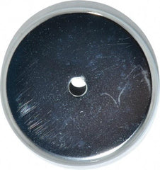 Mag-Mate - 41 Lb Max Pull Force, 3/8" Overall Height, 2.63" Diam, Ceramic Cup Magnet - Through Hole Style, Chrome Plated - Apex Tool & Supply