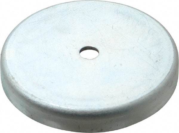 Mag-Mate - 2.63" Diam, 3/8" Cup Height, 3/8" Overall Height, 100 Lb Average Pull Force, 100 Lb Max Pull Force, Neodymium Rare Earth Cup Magnet - Through Hole Style, 9/32" Cup ID, 5/8" Magnet ID, Galvanized - Apex Tool & Supply