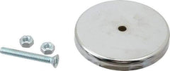 Mag-Mate - 47.5 Lb Max Pull Force, 2.18" Overall Height, 3.18" Diam, Ceramic Cup Magnet - Bolt & Nut Style, Chrome Plated - Apex Tool & Supply