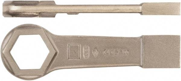 Ampco - 1-1/2" 6 Point Striking Box Wrench - Single End, 8-3/4" OAL, Aluminum Bronze - Apex Tool & Supply