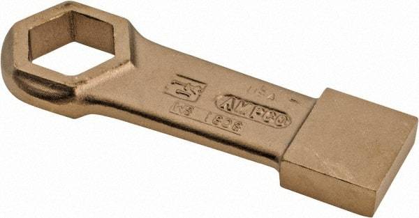 Ampco - 1-1/4" 6 Point Striking Box Wrench - Single End, 6-1/2" OAL, Aluminum Bronze - Apex Tool & Supply
