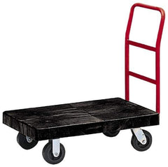 Rubbermaid - 1,000 Lb Capacity Structural Foam/Steel Platform Truck - Structural Foam Deck, 24" OAW, Rubber Casters - Apex Tool & Supply