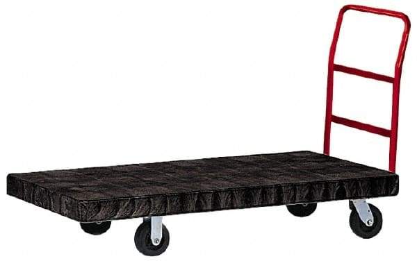 Rubbermaid - 2,000 Lb Capacity Structural Foam/Steel Platform Truck - Structural Foam Deck, 24" OAW, Rubber Casters - Apex Tool & Supply