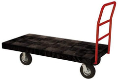 Rubbermaid - 1,200 Lb Capacity Structural Foam/Steel Platform Truck - Structural Foam Deck, 24" OAW, Rubber Casters - Apex Tool & Supply