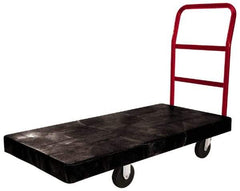 Rubbermaid - 2,500 Lb Capacity Structural Foam/Steel Platform Truck - Structural Foam Deck, 24" OAW, Polyolefin Casters - Apex Tool & Supply