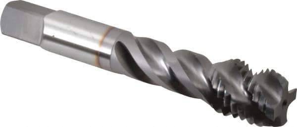 OSG - 3/4-10 UNC 4 Flute Modified Bottoming Spiral Flute Tap - Vanadium High Speed Steel, TiCN Finish, 4-1/4" OAL, Right Hand Flute, Right Hand Thread, H3, Series 290 - Apex Tool & Supply