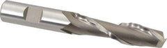 Weldon - 5/8" Diam, 2-1/2" LOC, 2 Flute High Speed Steel Roughing & Finishing Square End Mill - Uncoated, 4-5/8" OAL, 5/8" Shank Diam, Weldon Shank, 30° Helix, Centercutting - Apex Tool & Supply