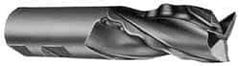 Weldon - 1-1/4" Diam, 4" LOC, 3 Flute High Speed Steel Roughing & Finishing Square End Mill - Uncoated, 6-1/2" OAL, 1-1/4" Shank Diam, Weldon Shank, 30° Helix, Centercutting - Apex Tool & Supply