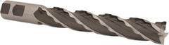 Weldon - 1" Diam, 6" LOC, 4 Flute High Speed Steel Roughing & Finishing Square End Mill - Uncoated, 8-1/2" OAL, 1" Shank Diam, Weldon Shank, 30° Helix, Centercutting, Regular Length - Apex Tool & Supply