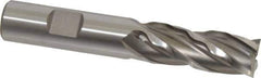 Weldon - 5/8" Diam, 1-5/8" LOC, 4 Flute Cobalt Roughing & Finishing Square End Mill - Uncoated, 3-3/4" OAL, 5/8" Shank Diam, Weldon Shank, 30° Helix, Non-Centercutting - Apex Tool & Supply