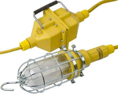 Woodhead Electrical - 120 VAC, 100 Watt, Electric, Incandescent Portable Handheld Work Light - 10' Cord, 1 Head, 1,000 Lumens, Zinc-Plated Steel, 120.65mm Wide x 457.2mm High - Apex Tool & Supply