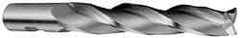 Made in USA - 0.5° Taper Angle per Side, 3/4" Small End Diam, 3-1/4" LOC, High Speed Steel 3 Flute Tapered Square End Mill - 5-3/4" OAL, 3/4" Shank Diam, Spiral Flute - Apex Tool & Supply