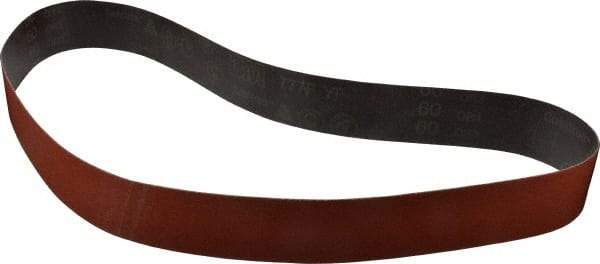 3M - 2-1/2" Wide x 60" OAL, 60 Grit, Ceramic Abrasive Belt - Ceramic, Medium, Coated, YF Weighted Cloth Backing, Wet/Dry, Series 777F - Apex Tool & Supply