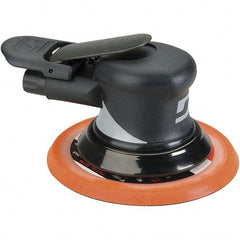 Dynabrade - 12,000 OPM, 18 CFM Air Consumption, Palm Air Orbital Sander - Round Pad, 1/4 NPT Inlet - Apex Tool & Supply