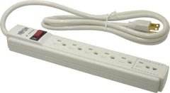 Tripp-Lite - 6 Outlets, 120 Volts, 15 Amps, 6' Cord, Power Outlet Strip - Free Hanging, Keyhole Mount, 5-15P NEMA Configuration, 10.8" Strip, UL1449 3rd Edition - Apex Tool & Supply