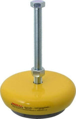 Gibraltar - 500 Lb Capacity, 1/2-13 Thread, Zinc Stud, Machine Socket Mount Leveling Mount - 127mm Stud Length, 127mm Base Diam, Elastomer Pad - Apex Tool & Supply