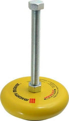 Gibraltar - 4,200 Lb Capacity, 3/4-10 Thread, Zinc Stud, Machine Socket Mount Leveling Mount - 203.2mm Stud Length, 152.4mm Base Diam, Elastomer Pad - Apex Tool & Supply
