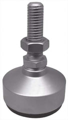Gibraltar - 50 Lb Capacity, 3/8-16 Thread, 3-1/2" OAL, Stainless Steel Stud, Studded Socket Mount Leveling Mount - 2" Stud Length, 1-1/4" Base Diam, Stainless Steel Pad, 5/8" Hex - Apex Tool & Supply