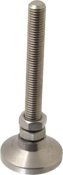Gibraltar - 1/2-13 Bolt Thread, Studded Pivotal Stud Mount Leveling Pad & Mount - 5,000 Max Lb Capacity, 1-7/8" Base Diam - Apex Tool & Supply