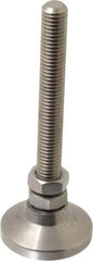 Gibraltar - 1/2-13 Bolt Thread, Studded Pivotal Stud Mount Leveling Pad & Mount - 5,000 Max Lb Capacity, 1-7/8" Base Diam - Apex Tool & Supply