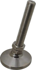 Gibraltar - 1-8 Bolt Thread, Studded Pivotal Stud Mount Leveling Pad & Mount - 22,000 Max Lb Capacity, 4" Base Diam - Apex Tool & Supply