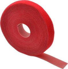 SpeedTech - 15' Long Red Nylon & Polyethylene Hook & Loop Strap - 50 Lb Tensile Strength - Apex Tool & Supply