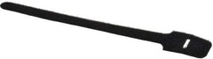 SpeedTech - 8" Long Black Nylon & Polyethylene Hook & Loop Strap - 40 Lb Tensile Strength - Apex Tool & Supply