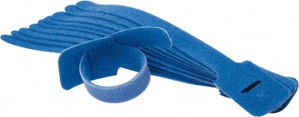 SpeedTech - 8" Long Blue Nylon & Polyethylene Hook & Loop Strap - 40 Lb Tensile Strength - Apex Tool & Supply