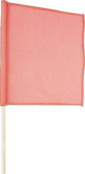 NMC - 18 Inch Wide x 18 Inch High Vinyl Mesh Warning Flag - 30 Inch Overall Height, 3/4 Inch Dowel Handle, Orange - Apex Tool & Supply