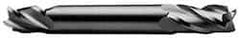 Hertel - 7/16", 7/8" LOC, 1/2" Shank Diam, 4" OAL, 4 Flute, Solid Carbide Square End Mill - Double End, Uncoated, 30° Helix, Centercutting - Apex Tool & Supply