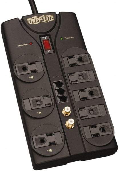 Tripp-Lite - 8 Outlets, 120 VAC15 Amps, 8' Cord, Power Outlet Strip - Floor, Keyhole Mount, 5-15 NEMA Configuration, 1.51" Strip - Apex Tool & Supply