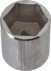 Proto - 1/2" Drive, Standard Hand Socket - 6 Points, 1-3/4" OAL, Alloy Steel, Chrome Finish - Apex Tool & Supply