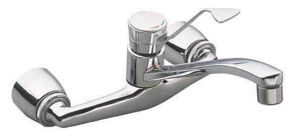 Moen - Wall Mount, Kitchen Faucet with Spray - One Handle, Lever Handle, Standard Spout - Apex Tool & Supply