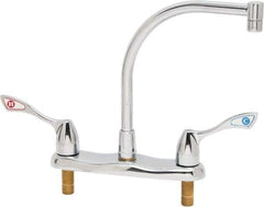 Moen - Deck Plate Mount, Kitchen Faucet without Spray - Two Handle, Wrist Blade Handle, High Arc Spout - Apex Tool & Supply