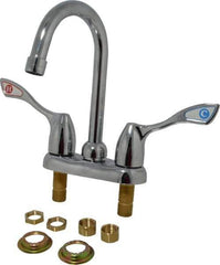 Moen - Deck Plate Mount, Bar and Hospitality Faucet without Spray - Two Handle, Wrist Blade Handle, Gooseneck Spout - Apex Tool & Supply