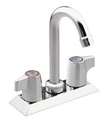 Moen - Deck Plate Mount, Bar and Hospitality Faucet without Spray - Two Handle, Knob Handle, Gooseneck Spout - Apex Tool & Supply