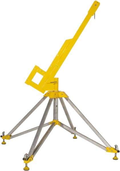 Gemtor - Confined Space Entry & Retrieval Bases & Booms Type: Portable Quadpod w/Rotating Boom Maximum Height (Inch): 90 - Apex Tool & Supply