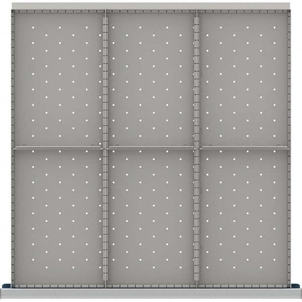 LISTA - 6-Compartment Drawer Divider Layout for 3.15" High Drawers - Apex Tool & Supply