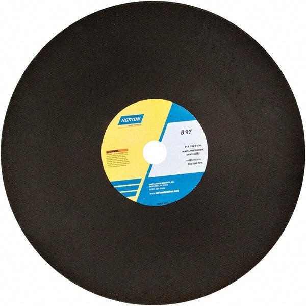 Norton - 24" Aluminum Oxide Cutoff Wheel - 7/32" Thick, 1-3/4" Arbor - Apex Tool & Supply