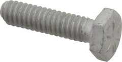 Armor Coat - 1/4-20 UNC, 1" Length Under Head Hex Head Cap Screw - Fully Threaded, Grade 8 Steel, 7/16" Hex - Apex Tool & Supply
