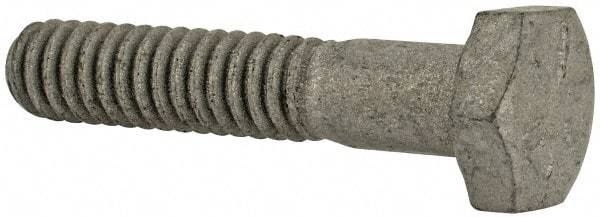 Armor Coat - 1/4-20 UNC, 1-1/4" Length Under Head Hex Head Cap Screw - Partially Threaded, Grade 8 Steel, 7/16" Hex - Apex Tool & Supply